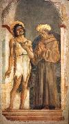 DOMENICO VENEZIANO St John the Baptist and St Francis sdn painting